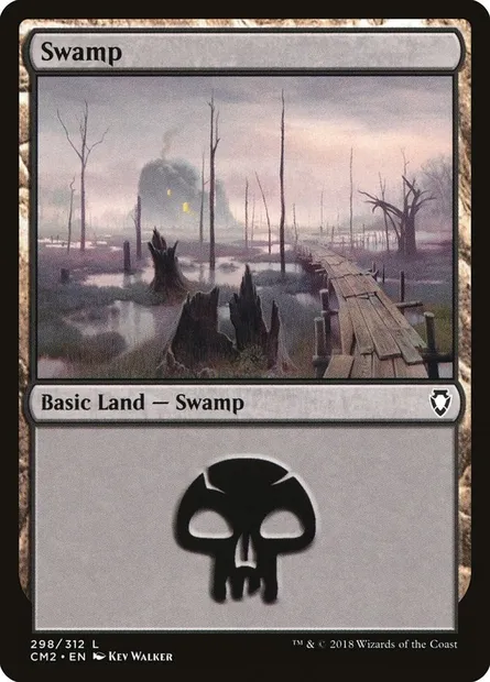 Swamp, Magic card CM2 298 — Commander Anthology Volume II set