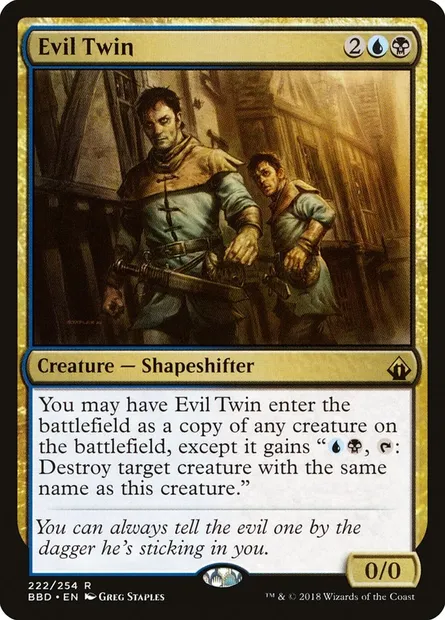 Jumeau maléfique, carte Magic BBD 222 — extension Battlebond
