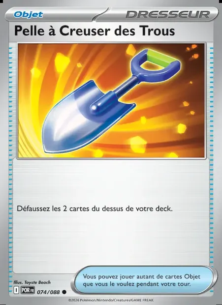 Pelle à Creuser des Trous, carte Pokémon POR 074 — extension Équilibre Parfait