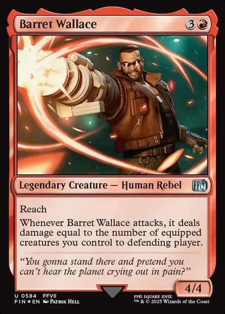 Barret Wallace, carte Magic FIN 584 — extension Final Fantasy