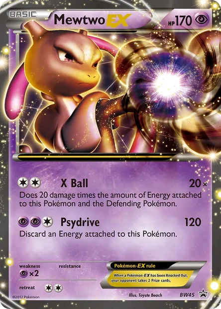 Mewtwo-EX, Pokémon card BW 45 — BW Black Star Promos set