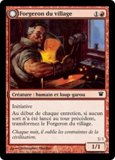 Forgeron du village // Crocdefer, carte Magic ISD 168 — extension Innistrad
