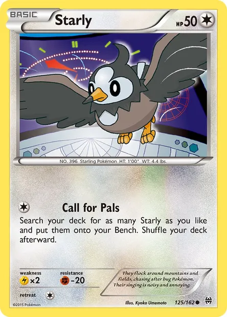 Starly, Pokémon card BKT 125 — BREAKthrough set