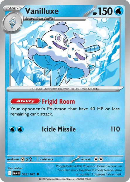 Vanilluxe, Pokémon card PAR 045 — Paradox Rift set