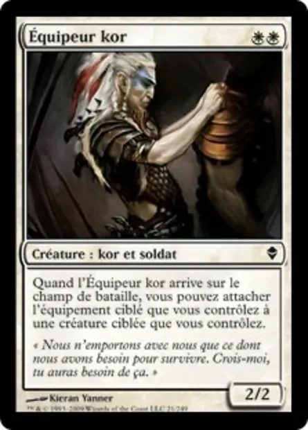 Équipeur kor, carte Magic ZEN 21 — extension Zendikar