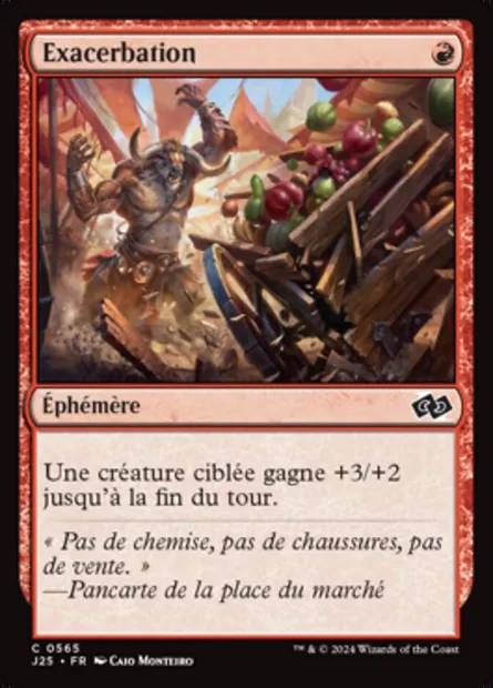 Exacerbation, carte Magic J25 565 — extension Foundations Jumpstart