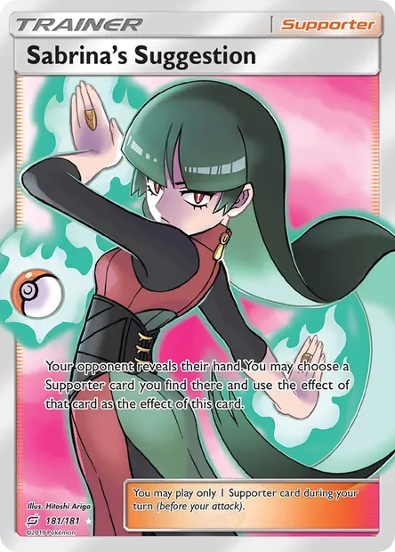 Sabrina’s Suggestion, Pokémon card TEU 181 — Team Up set