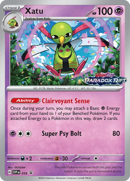 Xatu, Pokémon card PR-SV 059 — SVP Black Star Promos set