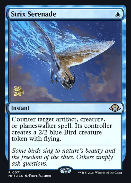 Strix Serenade, Magic card PMH3 71s — Modern Horizons 3 Promos set