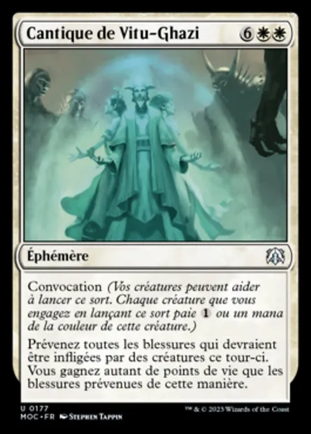 Cantique de Vitu-Ghazi, carte Magic MOC 177 — extension March of the Machine Commander