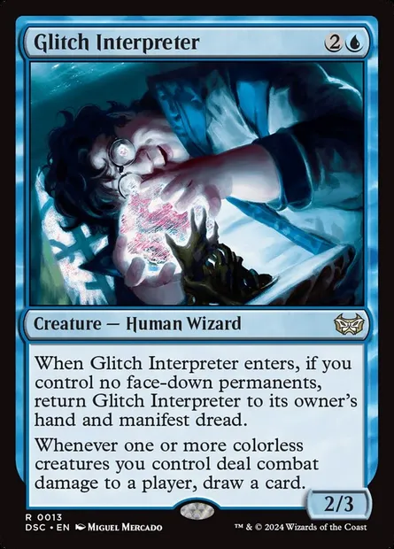 Glitch Interpreter, Magic card DSC 13 — Duskmourn: House of Horror Commander set