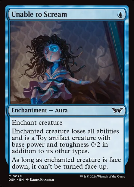 Unable to Scream, Magic card DSK 78 — Duskmourn: House of Horror set