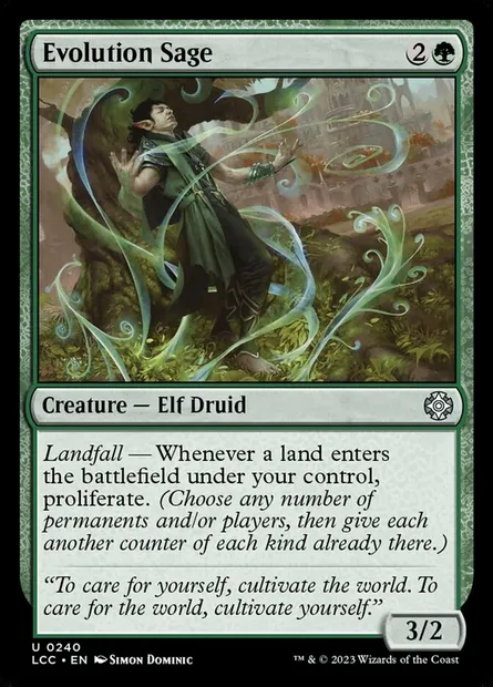 Evolution Sage, Magic card LCC 240 — The Lost Caverns of Ixalan Commander set
