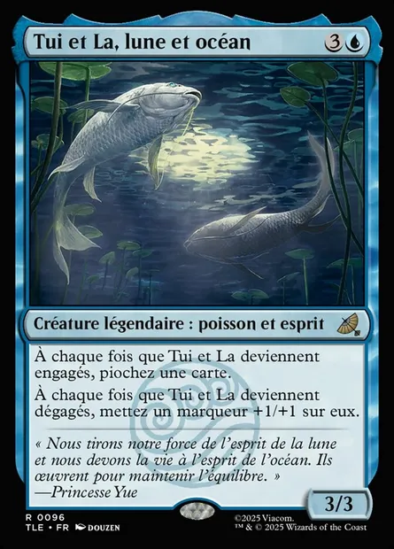 Tui et La, lune et océan, carte Magic TLE 96 — extension Avatar: The Last Airbender Eternal