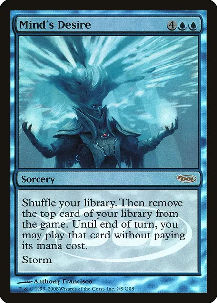 Mind's Desire, Magic card G08 2 — Judge Gift Cards 2008 set