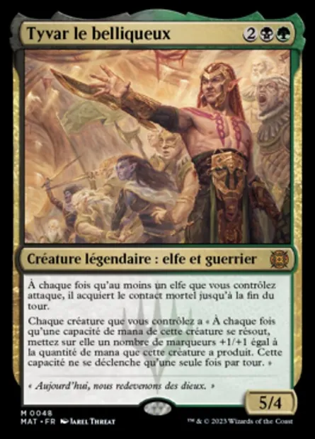 Tyvar le belliqueux, carte Magic MAT 48 — extension L'invasion des machines : le jour d'après