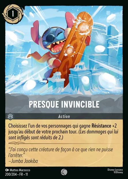 Presque invincible, carte Disney Lorcana CH11-200 — extension Givresort