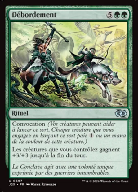 Débordement, carte Magic J25 697 — extension Foundations Jumpstart