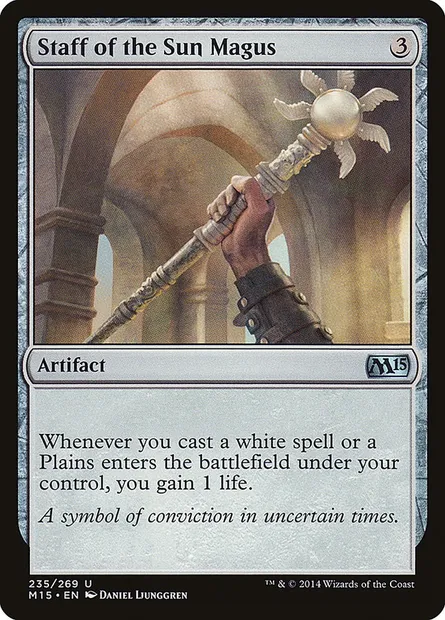 Staff of the Sun Magus, Magic card M15 235 — Magic 2015 set