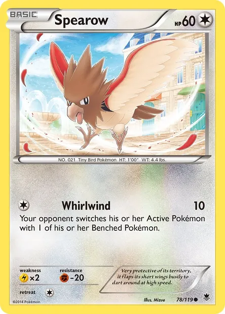 Spearow, Pokémon card PHF 78 — Phantom Forces set