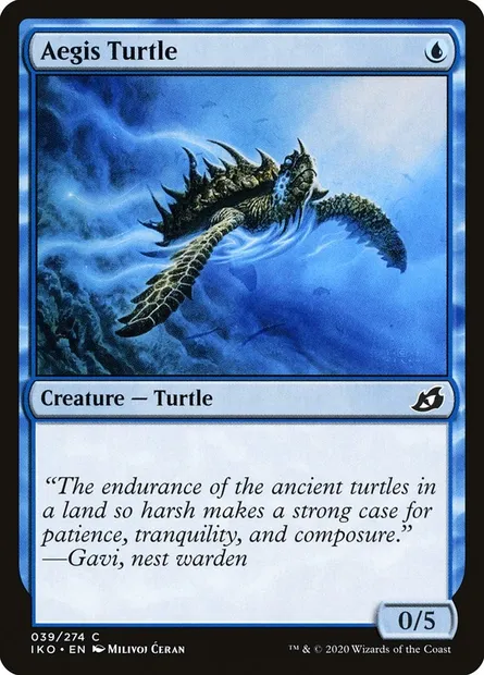 Aegis Turtle, Magic card IKO 39 — Ikoria: Lair of Behemoths set
