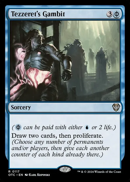 Tezzeret's Gambit, Magic card OTC 117 — Outlaws of Thunder Junction Commander set