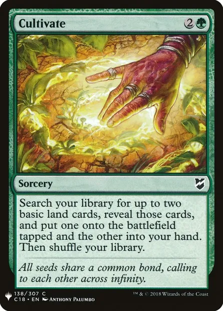 Cultivate, Magic card PLST C18-138 — The List set