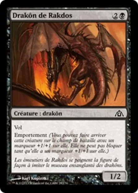 Drakôn de Rakdos, carte Magic DGM 28 — extension Le labyrinthe du dragon
