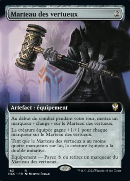 Marteau des vertueux, carte Magic NCC 183 — extension New Capenna Commander