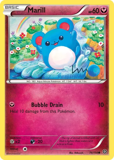 Marill, Pokémon card STS 76 — Steam Siege set