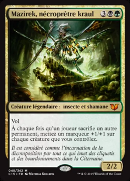 Mazirek, nécroprêtre kraul, carte Magic C15 48 — extension Commander 2015