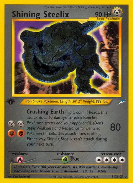 Shining Steelix, Pokémon card NDE 112 — Neo Destiny set