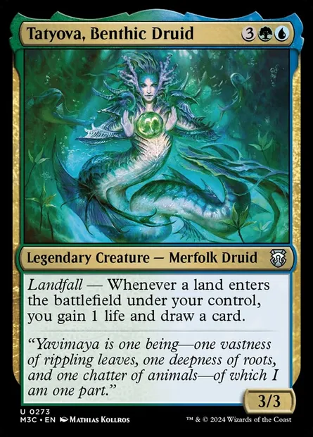 Tatyova, Benthic Druid, Magic card M3C 273 — Modern Horizons 3 Commander set