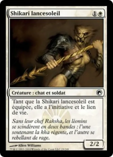 Shikari lancesoleil, carte Magic SOM 23 — extension Cicatrices de Mirrodin
