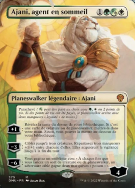 Ajani, Sleeper Agent, carte Magic DMU 375 — extension Dominaria Uni