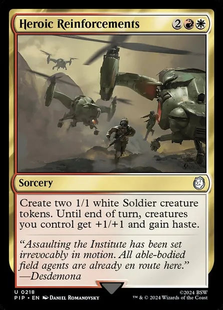 Heroic Reinforcements, Magic card PIP 218 — Fallout set
