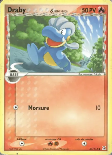 Draby δ, carte Pokémon DS 57 — extension EX Espèces Delta