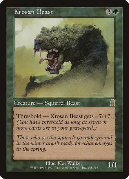 Krosan Beast, Magic card ODY 248 — Odyssey set