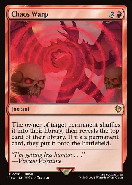 Chaos Warp, Magic card FIC 291 — Final Fantasy Commander set
