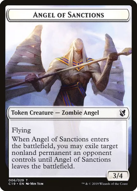 Ange des condamnations, carte Magic TC19 6 — extension Commander 2019 Tokens