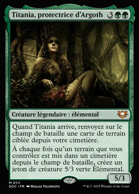 Titania, protectrice d'Argoth, carte Magic EOC 111 — extension Edge of Eternities Commander