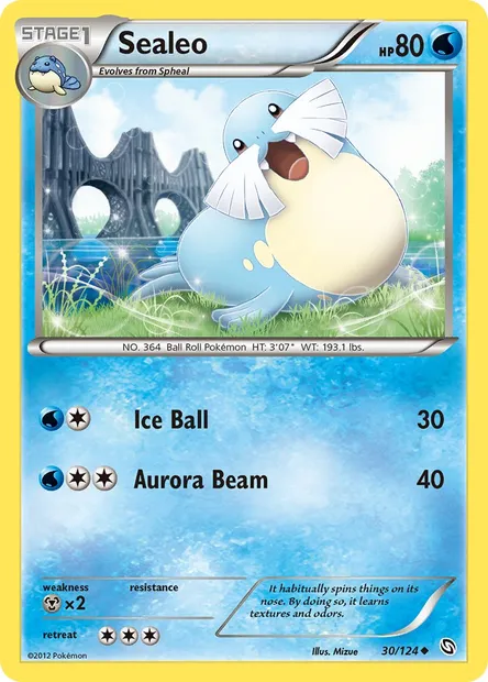 Sealeo, Pokémon card DRX 30 — Dragons Exalted set