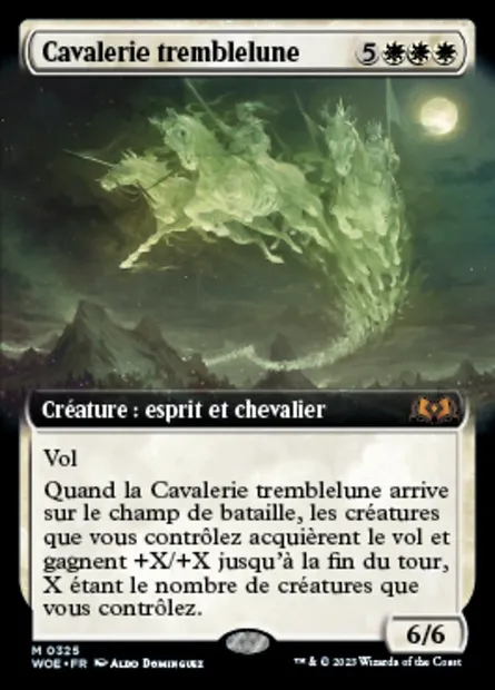 Cavalerie tremblelune, carte Magic WOE 325 — extension Wilds of Eldraine