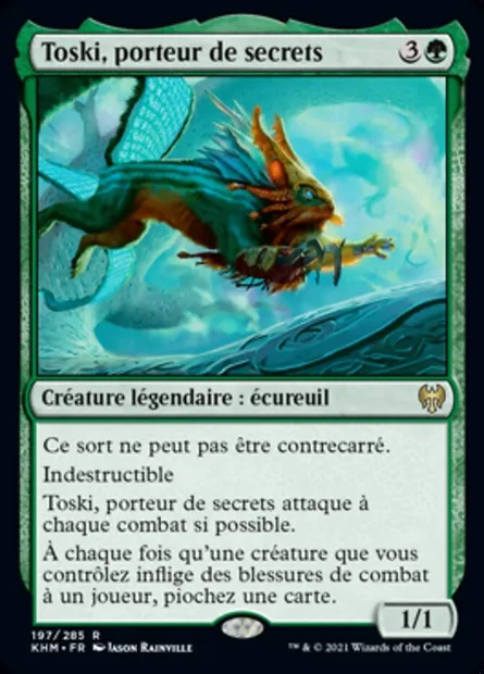 Toski, porteur de secrets, carte Magic KHM 197 — extension Kaldheim