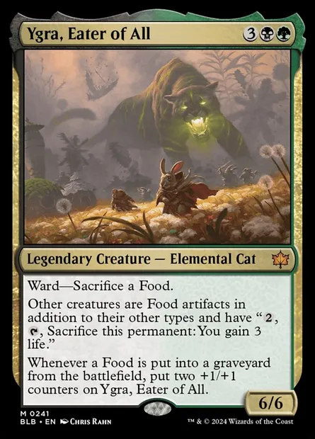 Ygra, Eater of All, Magic card BLB 241 — Bloomburrow set