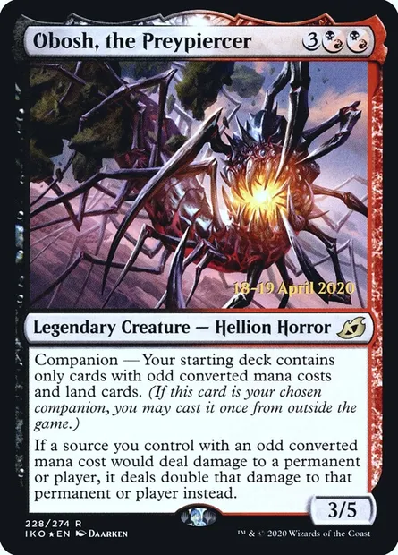 Obosh, the Preypiercer, Magic card PIKO 228s — Ikoria: Lair of Behemoths Promos set