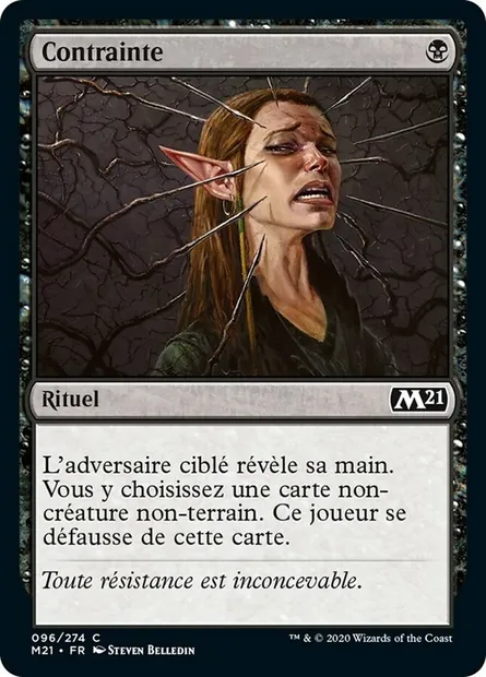 Contrainte, carte Magic M21 96 — extension Core Set 2021