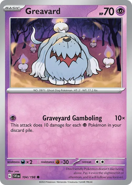 Greavard, Pokémon card SVI 104 — Scarlet & Violet set