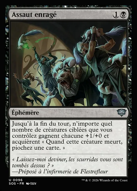 Assaut enragé, carte Magic SOS 96 — extension Secrets of Strixhaven