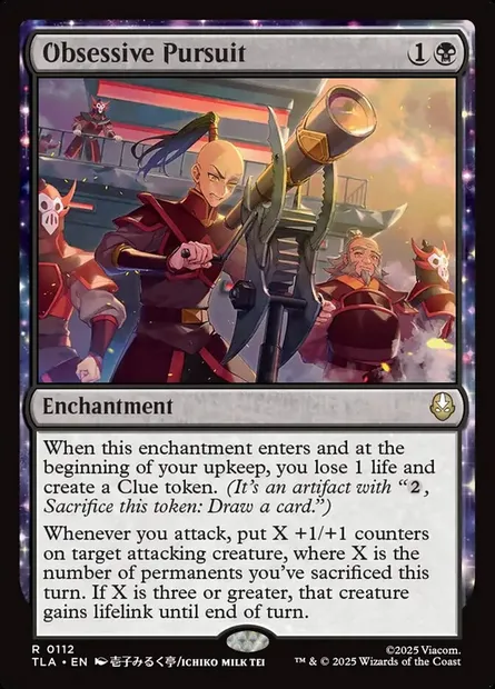 Obsessive Pursuit, Magic card TLA 112 — Avatar: The Last Airbender set